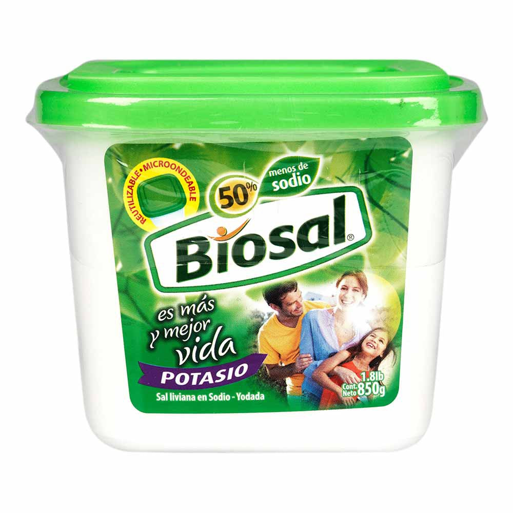 Sal 50% Menos Sodio Pote 850 gr Biosal