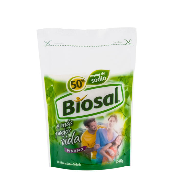 Sal 50% Menos Sodio Doypack 400 gr Biosal