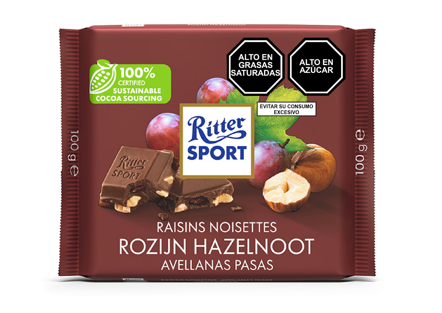 Chocolatecon leche con pasas y avellanas - Ritter Sport