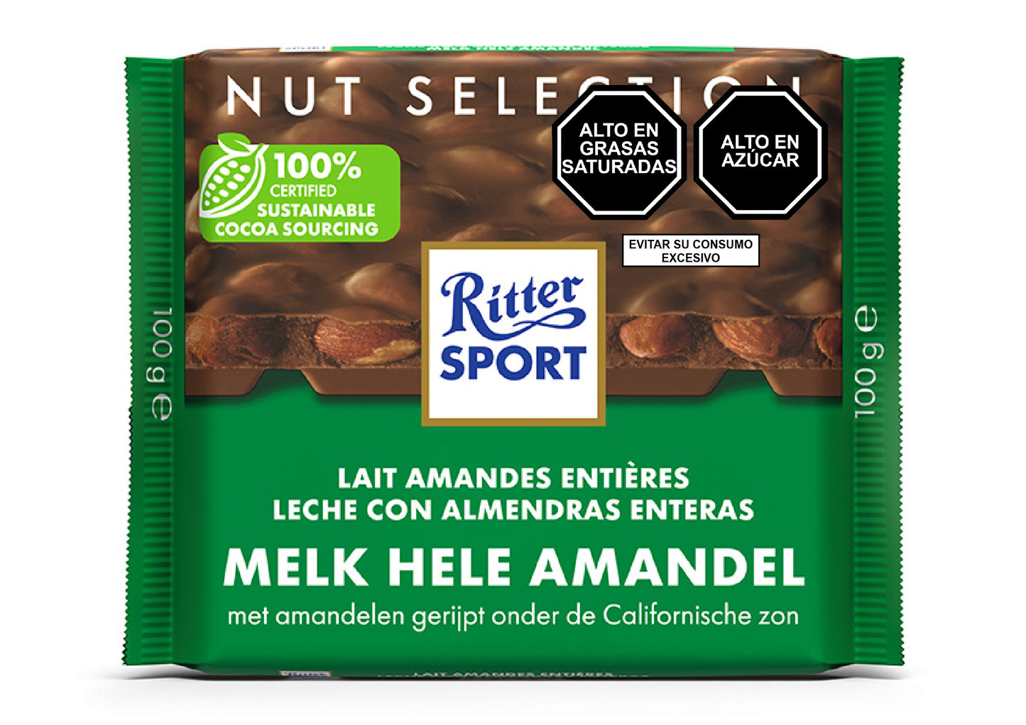 Chocolate con leche con almendras enteras - Ritter Sport