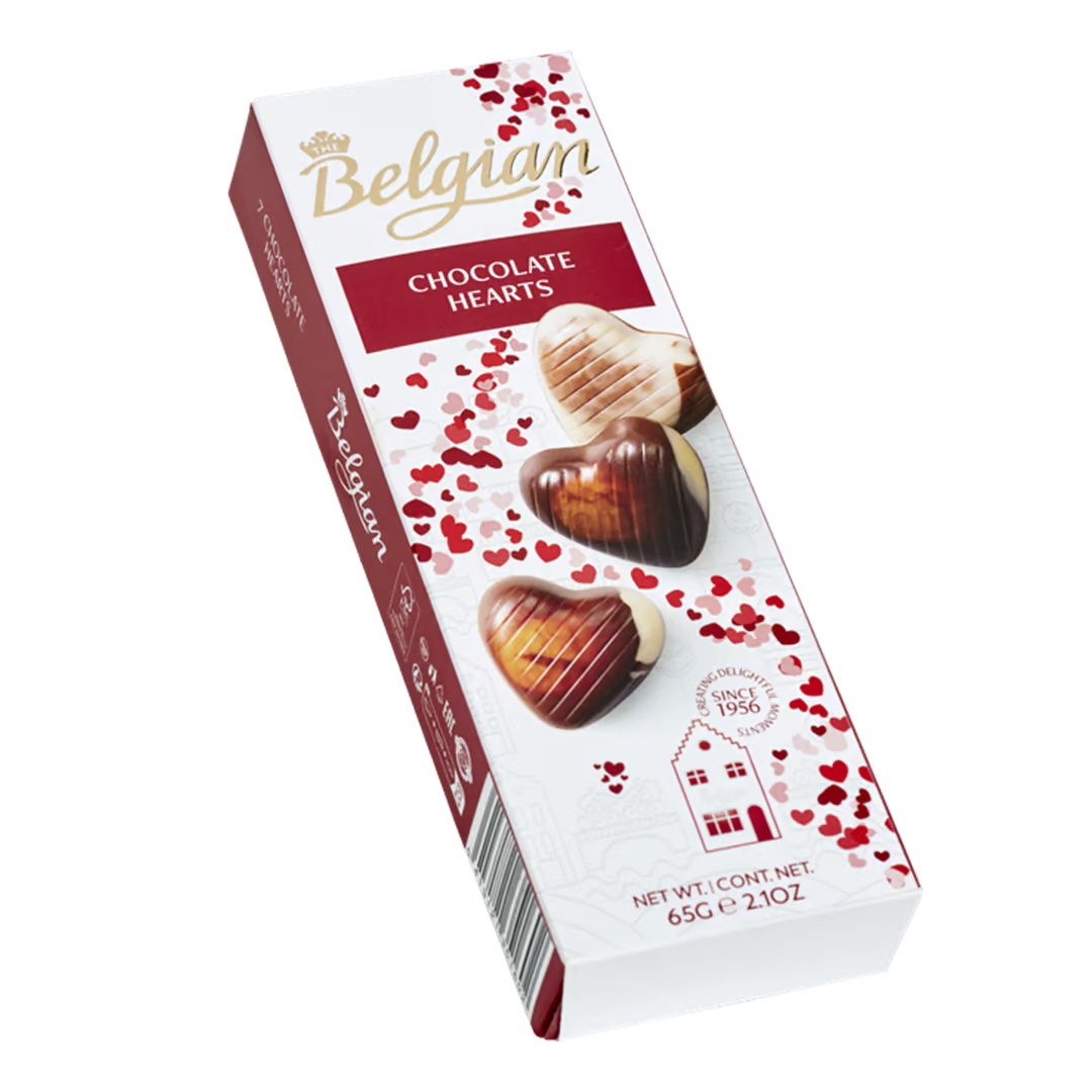 Bombones de Chocolate Hearts  B65g The Belgian