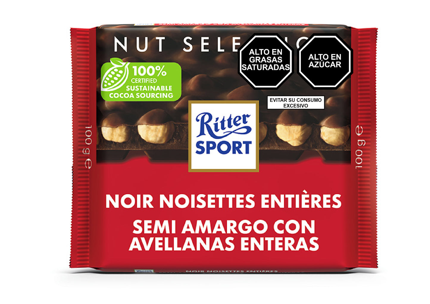 Chocolate semi-amargo con avellanas enteras - Ritter Sport