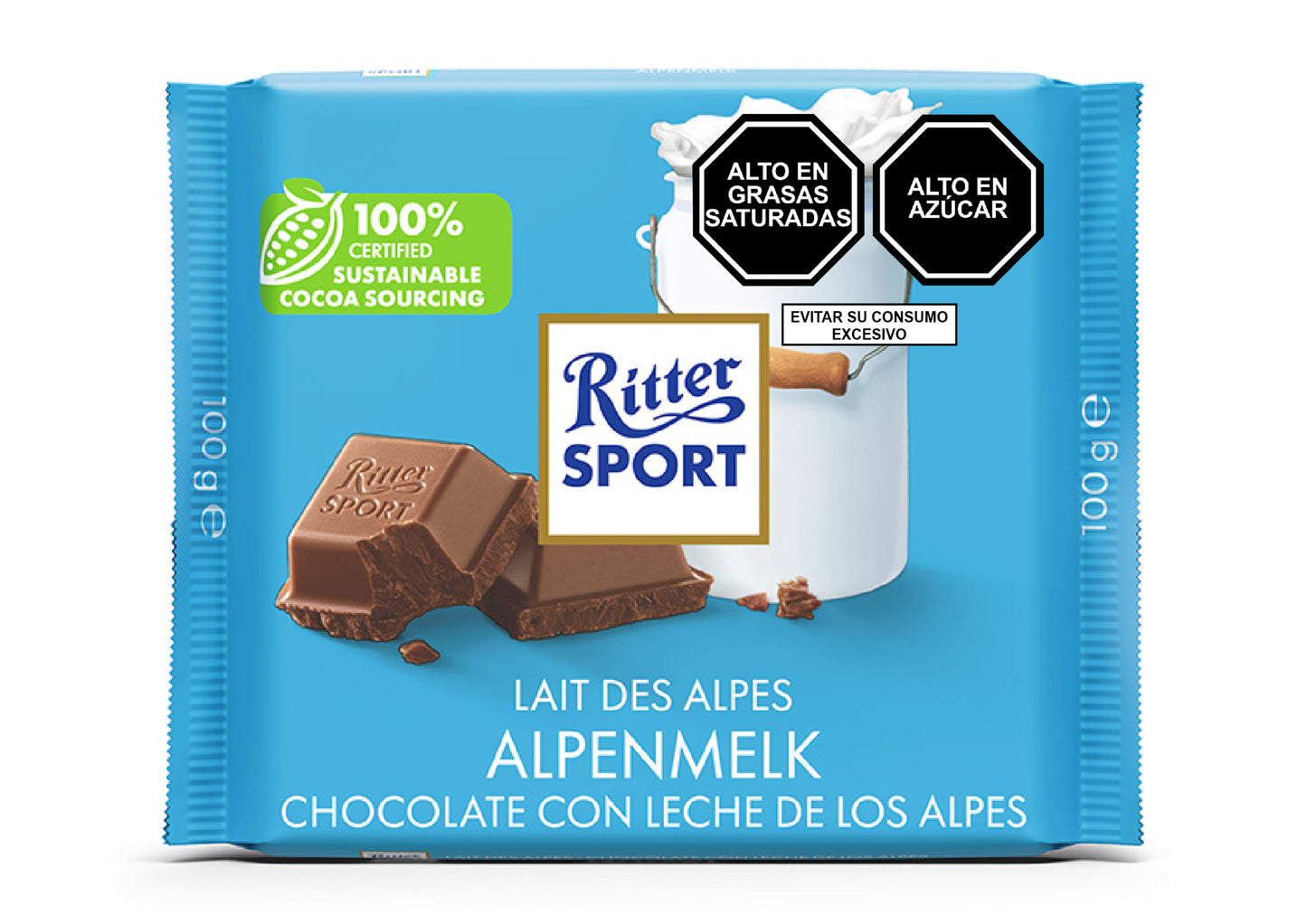 Chocolate con leche de los Alpes - Ritter Sport
