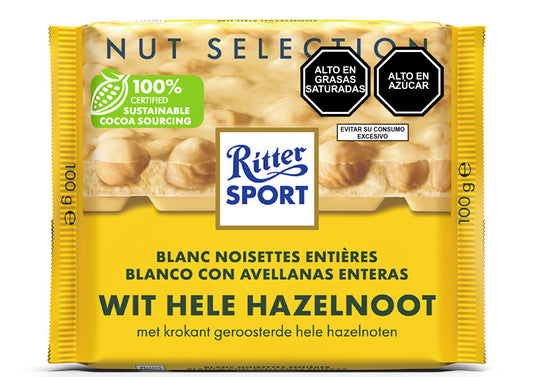 Chocolate blanco con avellanas enteras - Ritter Sport