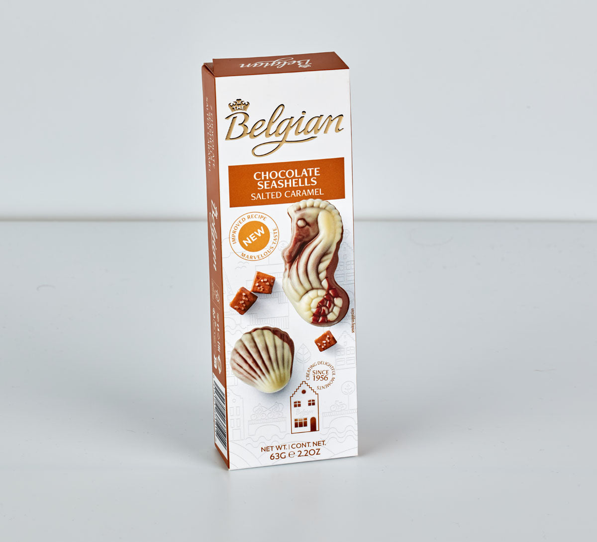 Bombones de Chocolate Seashells Salted Caramel 65gr - The Belgian
